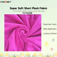 CHEONET 1片/2片/4片装超柔软弹力预裁毛绒面料 | 50x160厘米/19.7x62英寸,纯色,适用于DIY缝纫、工艺品、服装、家纺、拼布,仅限手洗 - 彩色 - 查看 68