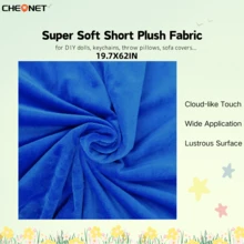 CHEONET 1片/2片/4片装超柔软弹力预裁毛绒面料 | 50x160厘米/19.7x62英寸,纯色,适用于DIY缝纫、工艺品、服装、家纺、拼布,仅限手洗 - 彩色 - 查看 64