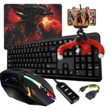 Kit Mobilador Gamer Completo Teclado e Mouse Top Led - MICRO USB V8 - Visão 6