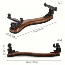 1/2pcs Adjustable Maple Wood Violin Shoulder Rest With Comfortable Pad - 3/4-4/4 Maple, 1/2-1/4-1/8 Maple, Durable Wooden, Precisely Tuned To Enhance Playing Experience, Violin Accessories, Musical Instrument Accessories, Comfortable And Stable, Sturdy, Durable, Fully Adjustable, String Instrument Accessories, Suitable For Beginners And Musicians, Suitable For Indoor And Outdoor, Outdoor Performance, Suitable For Collectors, Room Decor, Perfect Gift For Music Lovers, Valentine's Day/Birthday/New Year/Holiday