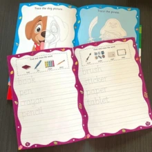 Cuaderno de práctica de escritura a mano del alfabeto y números en inglés, adecuado para el entrenamiento de caligrafía de estudiantes, recompensas para estudiantes - Multicolor - Ver 8