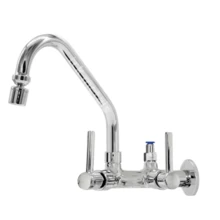 Torneira Cozinha Parede Bica Movel Com Arejador Articulado Saida Adaptador Purificador 1/4 6,4 mm - Prata - Visão 1