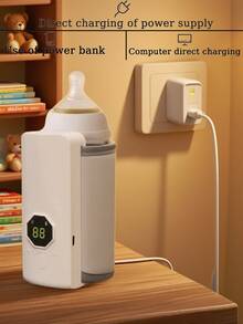 1pc Milk Warmer Cup Pad, Portable Milk Warmer, 6-Level Digital Temperature Control Milk Bottle Warmer, Suitable For Maintaining Or Heating Water/Milk Above 35°C, Constant Temperature Heating USB Powered Leather Gift