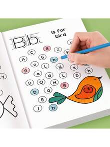 32 Pages Children's ABC Letter Tracing Workbook | Suitable For Preschool And Kindergarten A-Z Letter Practice | Fun Early Writing Book With Drawing Pages, Copybook, Magic Words, Beautiful Gift, Exercise Book, Interesting, Durable English Writing Book - 彩色 - 查看 7