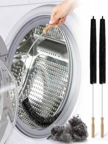 1pc Dryer Filter Cleaning Brush, Clothes Dryer Lint Brush Vent Trap Cleaner, Soft Duster, Long Refrigerator Coil Brush, Duct Cleaning Brush, Multi-Purpose Long Brush, Vacuum Brush, Home Essentials Cleaning Supplies, Cleaning Tools, Back To School,Kitchen,Bathroom,Home,Household Supplies - Multicolor - View 2
