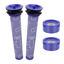 Filters Replacement Compatible With V7, V8 Animal And V8 Absolute Vacuum, Compare To Part 965661-01 And 967478-01, 3 Pre And 3 Post Filters