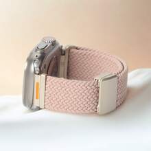 1Pc Braided Elastic Nylon Strap, Compatible With Apple Watch Series11 42mm 46mm For Men And Women,Compatible WithUltra 49mm 45mm 44mm 46mm 42mm 41mm 40mm 38mm Ultra 2/Ultra, Casual And Soft Nylon Elastic Woven Strap, Compatible With Single Loop Hook And Loop Adjustable 10/9/8/7/6/5/4/3/2/1/SE