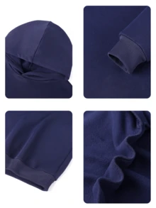 1件少女休闲印花套头卫衣，秋冬季保暖舒适，学生及青少年服装 - 献给拥有远大梦想和勇敢精神的孩子们的传奇卫衣 - 藏蓝色 - 查看 7