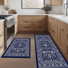 1pc Pattern Printed Rug, Faux Wool Mat - Highly Absorbent, Easy To Clean, Suitable For Home Decor, Farmhouse, Entryway, Indoor, Room, Kitchen, Dining Room, Small Office/Home Office, Sink, Laundry Room, Doormat, Kitchen Mat, Non-Slip Mat - Multicolor - View 7