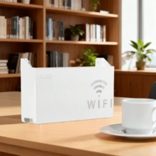 2pcs/1pc Easy Install Wireless Router Bracket - No Drilling Wall Mount Storage Box, Polished Surface, Multifunctional Organizer For Home And Office, Practical Hook, Wall-Mounted WIFI Shelf, Router Storage Box, No-Drill Wall-Mounted Living Room Cable Organizer, Wall-Mounted Storage Box, Wireless WIFI, TV Box