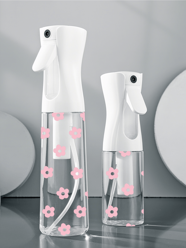 Rose Pattern Refillable Transparent PET Travel Spray Bottle, Multi-Purpose Fine Mist Sprayer Bottle, Suitable For Travel And Business, Can Be Used As Makeup Remover Spray, Reusable Hair Spray Bottle, Continuous Spray Bottle For Hair Styling, Cleaning, Plant Essence, Facial Hydration And More