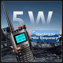 Baofeng UV-K61 Radioaficionado portátil bidireccional de largo alcance, multibanda, inalámbrico, frecuencia de escaneo AM 999CH, banda aérea - Negro - Ver 7