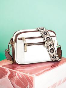 Bulk Telena Crossbody Bags Women Small Crossbody Bags Fashionable Vegan Leather With Adjustable Shoulder Strap, European And American Color Matching Multifunctional Zipper Crossbody Bags, Small Square Bags, Suitable For Going Out, Dating, Shopping, Shopping - Multicolor - View 7