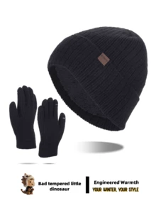 1/2/3件男士冬季保暖帽子、围巾、手套套装，新款加厚针织帽，保暖针织滑雪面罩，适合秋冬季户外活动、露营、钓鱼、徒步旅行、旅行、度假