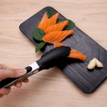 1pc 7"(Nylon)/9"(Silicone) Stainless Steel Kitchen Tongs - Multi-Purpose, Locking Non-Stick Pointed Tip Grill Tongs, Kitchen Food Clip, Heat-Resistant Cooking Tongs For Serving, Grilling, Salad, Baking - Essential Kitchen Tool