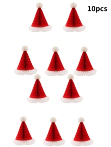 Neue Weihnachtsdekoration Wabenförmige Hüte, Mottoparty-Event Hängedekoration Wabenförmige Weihnachtshüte, Weihnachts-Origami-Dekorationsszene Requisiten, Feiertags-Atmosphäre für Einkaufszentren, Schulen und Geschäfte.