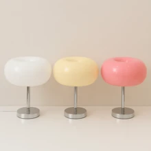 Modern Apple Glass Table Lamp Led Tricolor Light Usb Metal Base Bedside Nightstand Lamp Living Room Bedroom Home Decoration