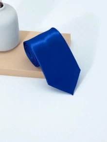 1 corbata de hombre, corbata de unicolor con cara fresca, de moda, simple y versátil, adecuada para bodas, celebraciones y trajes diarios, apta para todas las estaciones