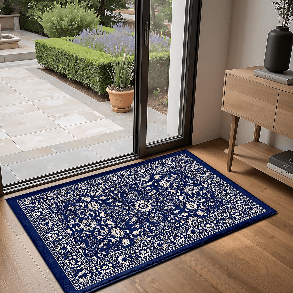 1pc Pattern Printed Rug, Faux Wool Mat - Highly Absorbent, Easy To Clean, Suitable For Home Decor, Farmhouse, Entryway, Indoor, Room, Kitchen, Dining Room, Small Office/Home Office, Sink, Laundry Room, Doormat, Kitchen Mat, Non-Slip Mat - Multicolor - View 17
