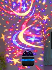 1pc Dreamlike Lighting, New Galaxy Lamp, Atomic Bomb Base Projection Light, USB Powered Star & Moon Projection Lamp - Multifunctional Decorative Night Light, Suitable For Living Room, Bedroom, Kitchen, Bar - Gift For Holidays, Table Lamp, Ambient Light, Dining Room, All Room Types - Multicolor - View 14