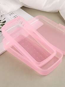 美甲工具消毒托盘 - 便携式透明塑料收纳盒，带过滤网，适用于镊子、美甲工具及其他美甲用品，设计时尚，经久耐用 - 彩色 - 查看 3