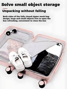 1 pieza Maleta de mano multifuncional de 20 pulgadas con apertura frontal: Conveniente y eficiente de usar en cualquier momento, carcasa rígida resistente a los golpes, carga segura y comunicación, movilidad suave y silenciosa, diseño de doble cremallera para una excelente accesibilidad, libera las manos para viajar, impresionante espacio interior, ideal como regalo para Navidad, San Valentín, Año Nuevo 2025, esencial para viajes de invierno. Adecuado para viajes de negocios, viajes de corta duración y transporte estudiantil. - Negro - Ver 6