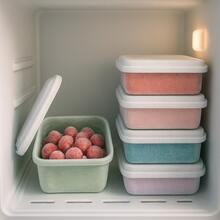 Kit 10 Potes Vasilhas De Plástico Colorido 750Ml Freezer E Microondas