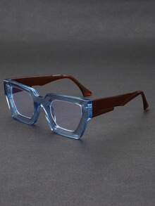 1 par de óculos unissex clássicos de armação grande, modernos e sofisticados, adequados para o Halloween, local de trabalho, uso casual, elegantes e elegantes, para o dia a dia e uso diário