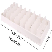 SWOMMOLY Expandable Food Storage Container Lid Organizer, Includes 6 Adjustable Dividers, 30 Preprinted And Blank Writable Labels, White - ColorA - View 4