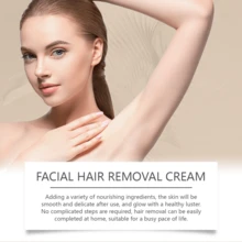 Hoygi Coconut Facial Hair Removal Cream - Gentle Depilatory For Upper Lip Chin Hair, Painless Shaving Soften, Inhibit Hair Growth, Not Damaging & No Irritation, Sensitive Skin Formula Facial Legs Armpits Arms Depilation Lotion For Women & Men - 白色 - 查看 4