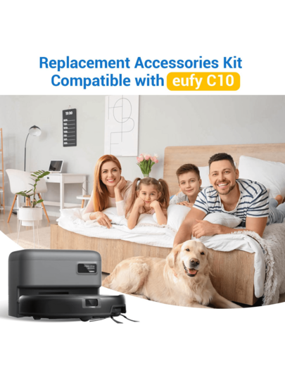 22 Replacement Parts Compatible Eufy C10 Robot Stofzuiger Accessories Kit, Roller Brushes, Filters, Side Dust Bags, Cleaning Too view 2