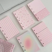 The Same Dopamine Color M5 Notebook Page Small Fresh Girl Heart Loose Leaf Notebook Material Sticky Notes - Girly Pink M5 Inner Page [5 Styles, 10 Sheets Each] - View 6