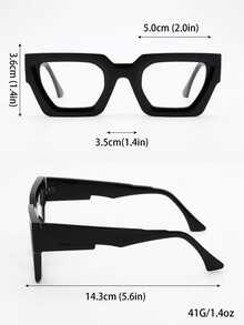 1 par de óculos unissex clássicos de armação grande, modernos e sofisticados, adequados para o Halloween, local de trabalho, uso casual, elegantes e elegantes, para o dia a dia e uso diário