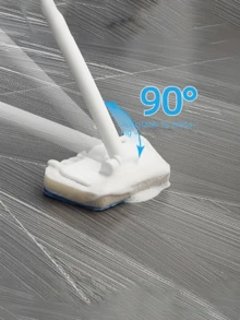 2pcs Long-Handled Sponge Cleaning Brush For Bathtub, Floor Tiles, Ceramic Tiles Toilet Cleaning Brush Bathroom Decor Fall Decor.Long-Handled Bathroom Wall And Floor Cleaning Brush With Detachable Sponge Head