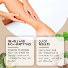 Hoygi Coconut Facial Hair Removal Cream - Gentle Depilatory For Upper Lip Chin Hair, Painless Shaving Soften, Inhibit Hair Growth, Not Damaging & No Irritation, Sensitive Skin Formula Facial Legs Armpits Arms Depilation Lotion For Women & Men - 白色 - 查看 3
