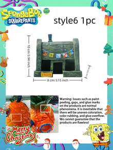 SpongeBob SquarePants 1 Bộ Trang Trí Bể Cá Hình Ngôi Nhà Dứa Bằng Bọt Biển, Bộ Trang Trí Bể Cá Bền Chắc, Thích Hợp Để Trang Trí Không Khí Tiệc Tết, Trang Trí Tiệc - Nhiều màu - Xem 14