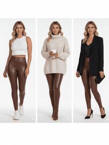 Women Leggings - Brown - View 4