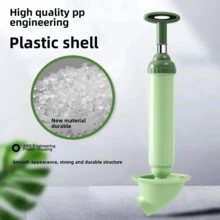 1 pezzo Strumento per sbloccare gli scarichi del water, Pulitore per scarichi del water ad alta pressione, Spazzola a pompa per water, Accessorio essenziale per la casa