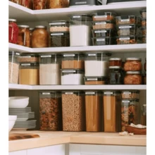 Rubbermaid Brilliance 16-Cup Airtight Food Storage Container With Lid Clear_Grey - Optimal For Pantry Organization Flour Sugar And Food Storage - MàuF - Xem 2