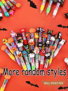 Bộ 20 bút bi mini nhiều màu 4 trong 1 chủ đề Halloween, họa tiết bí ngô, phù thủy, đầu lâu, thích hợp làm quà tặng tiệc Halloween, quà kẹo, quà sinh nhật. - Nhiều màu - Xem 3