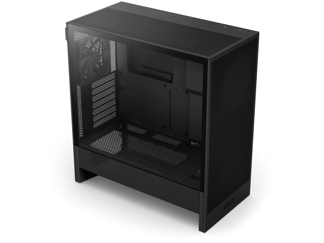 NZXT H Series H5 Flow 2024 Edition ATX Mid Tower Chassis All Black Color - 黑色 - 查看 1