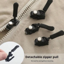 6/10/20pcs Universal Zipper Repair Kit - Easy To Install Seamless Replacement Zipper Pulls, Suitable For Jackets, Luggage, Backpacks, Boots - Durable Black Zipper Pulls - Multicolor - View 1