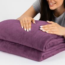 Microfiber Blanket Double And Queen Size Anti-Allergic Soft Extra Soft Flannel - Lilac - View 2