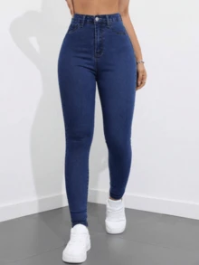 DG XUNLIN MODA Plus Size Pants - Blue - View 6