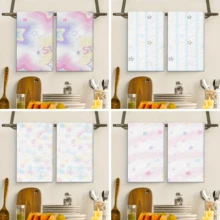 2/4 pièces Set, Torchons, Motif d'étoiles rêveuses, Microfibre super douce, Chiffons modernes absorbants, Torchons de cuisine et de cuisson, Chiffons à vaisselle, Serviettes de nettoyage, Super doux et très absorbants, Décoration de cuisine, Cadeaux pour les voisins, les mères, les anniversaires, les cadeaux de pendaison de crémaillère pour les amis, les essentiels de cuisine, les nécessités quotidiennes
