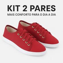 Kit 2 Pares Tênis Casual Fashion Feminino Clássico versátil Dia a Dia Elegante