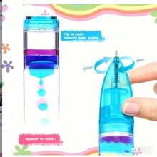 1 Pack Liquid Timer Pen With Extra Ink Packs- Retractable Ballpoint Pen With Colorful Moving Bubbles & Droplets - Relaxing Calming Fidget Sensory Writing For Kids & Adults- 3-Colorful Liquid Ballpoint Pen For Back To School Gift,Stocking Stuffers, Easter Basket Stuffers -Fidget Pen For Stress Relief And Anxiety(Red, Green, Blue) - Multicolor - View 4