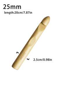 Móc gỗ lớn 15mm/20mm/25mm, màu tre, thích hợp cho người mới bắt đầu và người đã có kinh nghiệm, lý tưởng để móc tổ động vật - Màu be - Xem 12