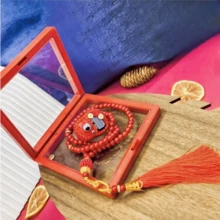 1 Set 6mm 99 Beads Muslim Prayer Beads With Rhinestone Flower Decorated Counter, 11x11x2cm Elegant Gift Box In Pink/Blue/Purple/Black/White, Luxurious Accessory For Belief & Prayer Counting