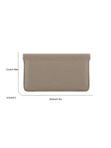 1-2pcs Multi-Function Leather Long Wallet - Self-Closing Design For Passport/ID/Cable Storage, All-In-One Travel Organizer With Cash & Makeup Bag, Minimalist Wallet Purse For Women's Daily Use & Airport Security"Gift For Travelers, Birthday Gift For Her